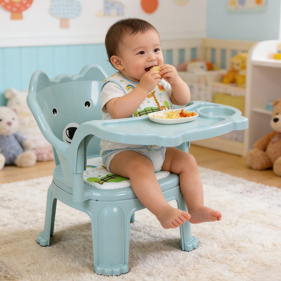 2 In 1 Baby Feeding Dining Chair with Removable Food Tray Multifunctional Kids Backrest Stool