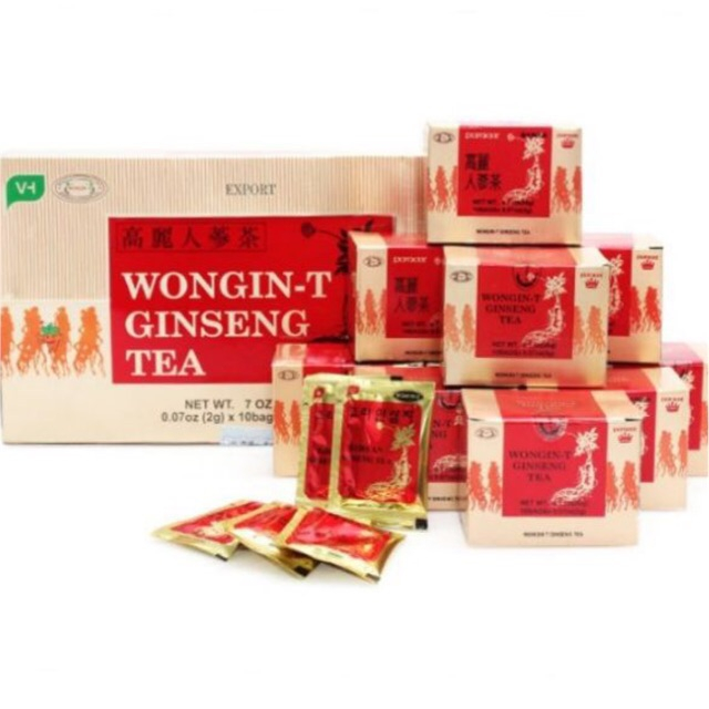 Trà sâm wongin_t gingseng tea hộp 100 gói