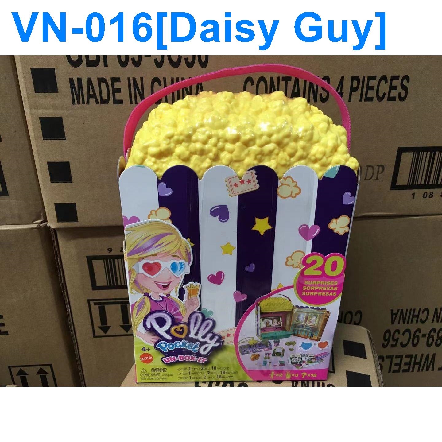 Daisy Guy Polly Pocket mini Polly Pocket popcorn movie surprise party play