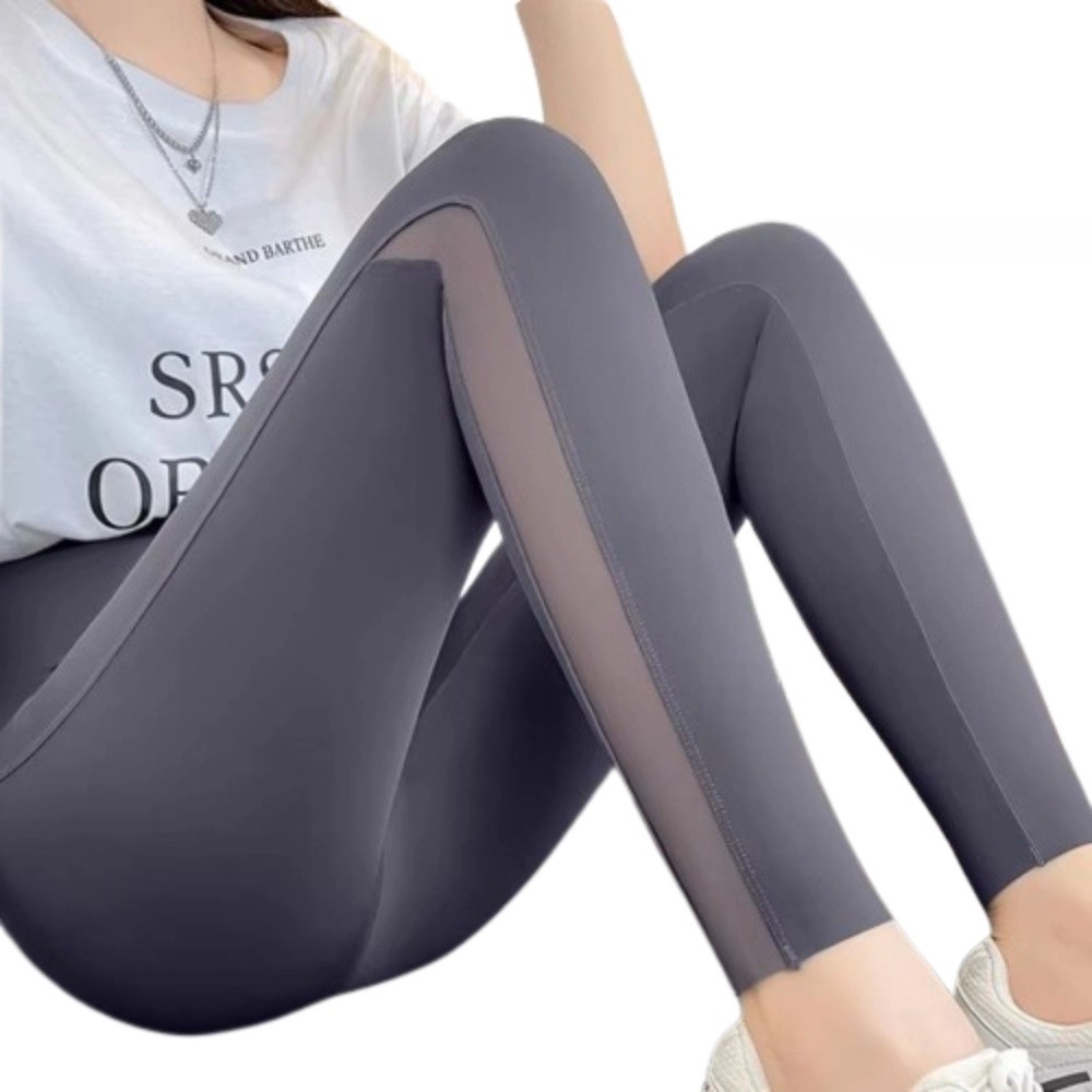 ANNA STORY Lưới Quần da cá mập cho phụ nữ Cạp cao Da Băng Quần bút chì yoga Quần cá mập Giảm cân Quần bó nữ cho mùa hè - 4