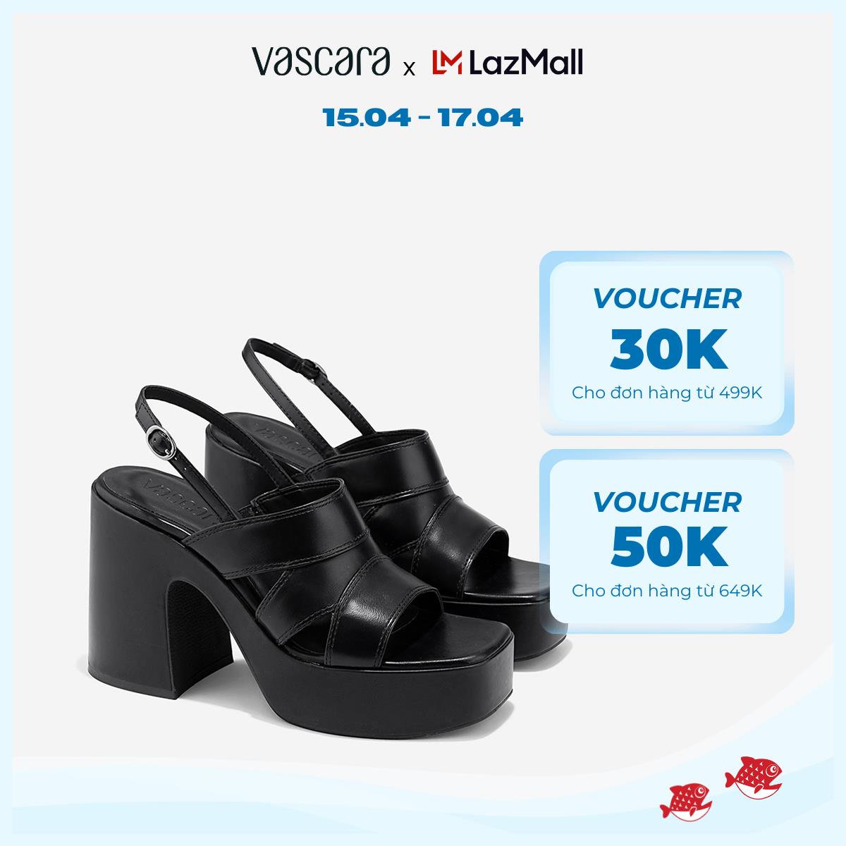 [Voucher 30K | 15.4] Vascara Giày Sandals Platform Quai Layer Cách Điệu - SDN 0801
