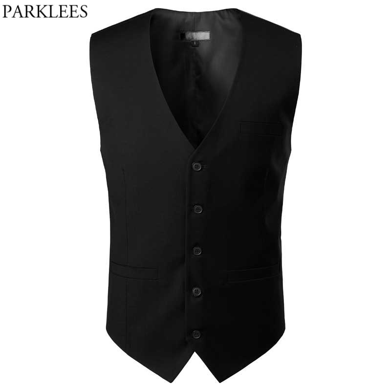 Mens black vest on sale casual