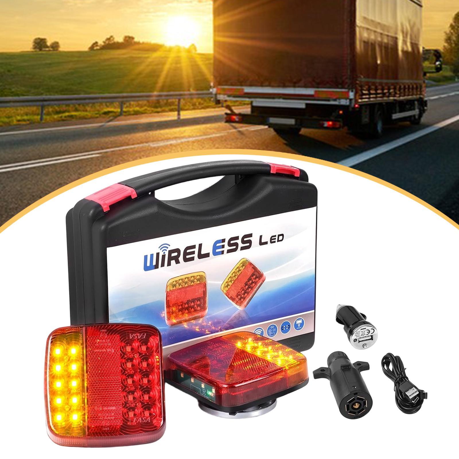 Miracle Shining LED Trailer Lights Kit Tow Lights Set 7 Pin Round Plug Rechargeable IP65 Waterproof for RV SUV Easy Installation ราคา 12,626 บาท*ส่งฟรี