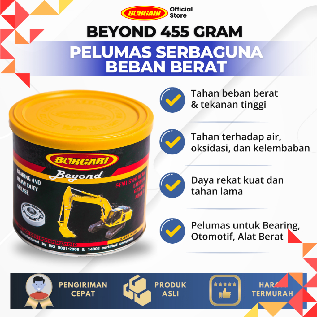 Burgari grease beyond 455 gr/grease bearing Harga 64,500 rupiah*Gratis Ongkir
