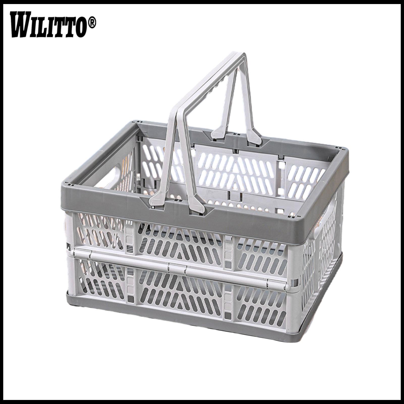 Classroom Storage Container Foldable Storage Basket Foldable Plastic Storage Crate with Handles – Large Capacity Stackable Collapsible Basket for Office Bedroom Kitchen Playroom – for Home ราคา 180 บาท*ส่งฟรี