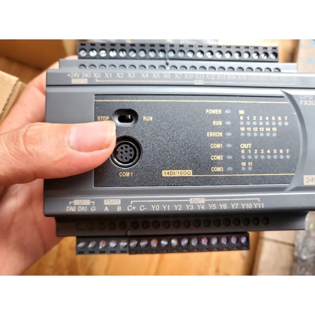 Bộ lập trình PLC LK3U FX3U 14 16 20 24 30 32MT 32MR 48 64 MT MR MRT AD2DA phát xung 4/8 TRỤC RTC Modbus RTU RS485 ADPRW. TGT - FX3U-24MR RS232 DVP