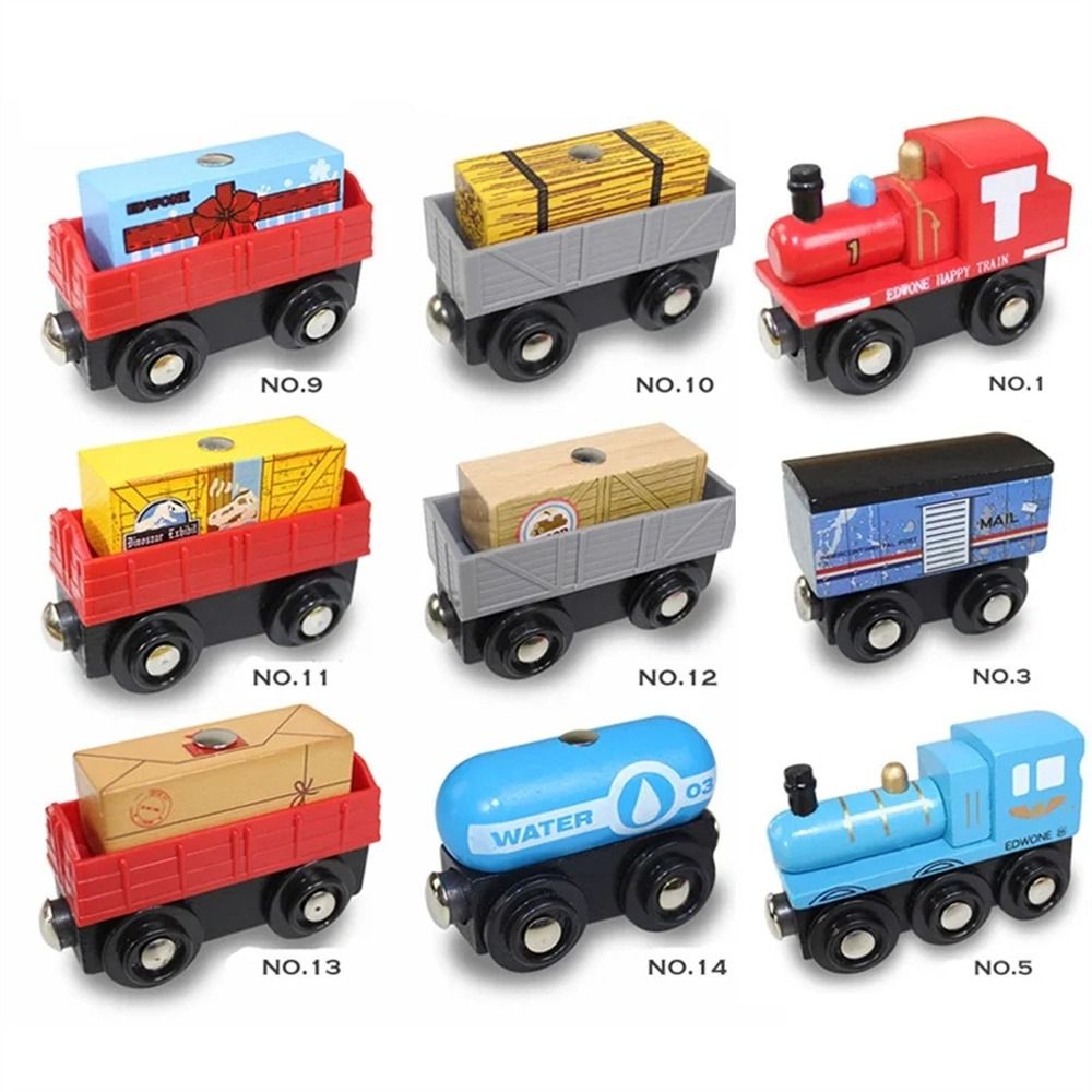 GVDSFVD Wooden ic Train Toys Locomotive Railway Vehicles Track Trains Car