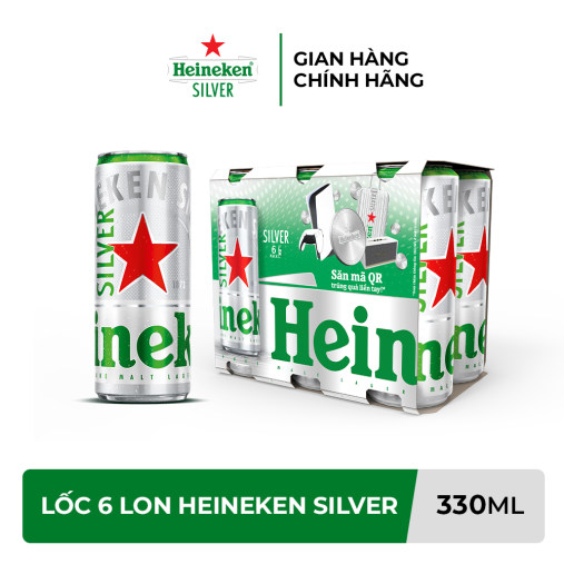  Bảng giá bán Lốc 6 lon bia Heineken Silver 330ml/lon giá thành tương đối mềm 1262743085_VNAMZ-4748589430