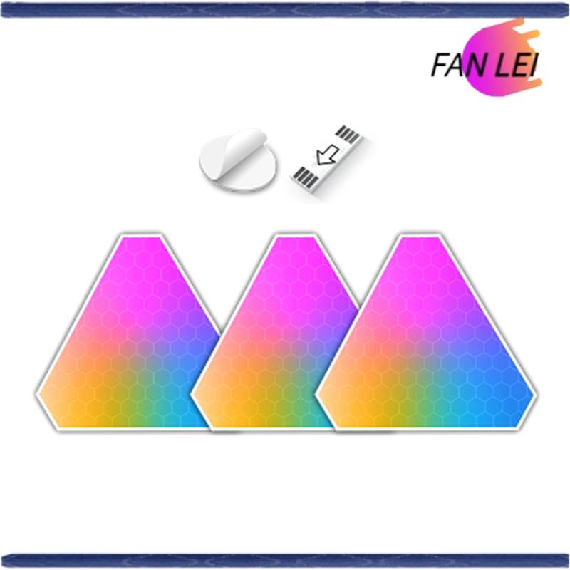 Smart RGB DIY LED Atmosphere Lights Triangle Wall Light APP Music Sync Game Room TV Bedroom Lamp