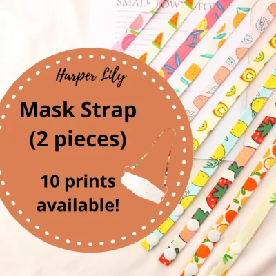 Mask Lanyard | Mask Strap (2pcs) | 1cm x 60cm | Cute Prints Mask Chain / Mask Rope / Korean-Style Simple Face Mask Lanyard / Face Mask Strap / Face Mask Chain / String Holder for Kids, Adults