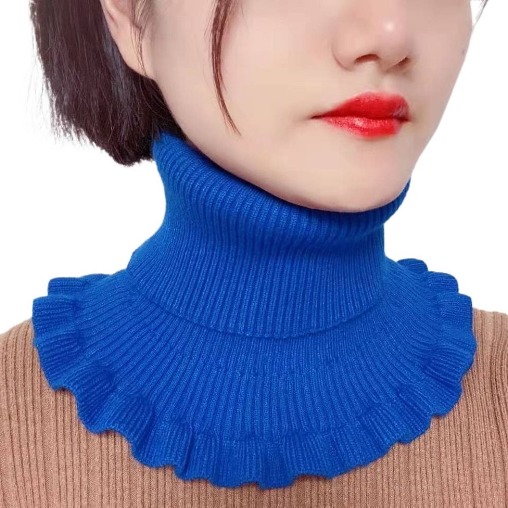 MIKI Chống gió Cổ áo giả dệt kim Có thể tháo rời Ấm áp Cổ Lọ Thời trang Mùa đông Khăn quàng cổ Nam Nữ - 9