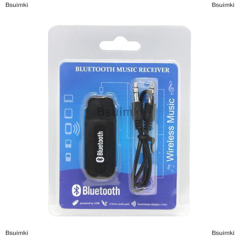 [COD] Bsuimki Xe USB Bluetooth Adapter 3.5Mm Âm Thanh Máy Tính Bảng Điện Thoại Xe Hơi Loa Receiver Âm Nhạc Bluetooth Adapter Xách Tay Không Dây Bộ Chuyển Đổi Âm Thanh
