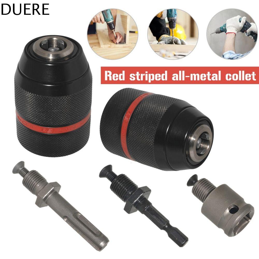 DUERE Phụ tùng dụng cụ điện Dùng cho mán búa/búa quay Bộ chuyển đổi mũi khoan Mâm cặp khoan bánh cóc Dụng cụ cố định chuôi lục giác Bộ chuyển đổi cái Bộ chuyển đổi thay đổi nhanh Keyless Adapter Mâm cặp khoan không chìa Bộ chuyển đổi mâm cặp khoan