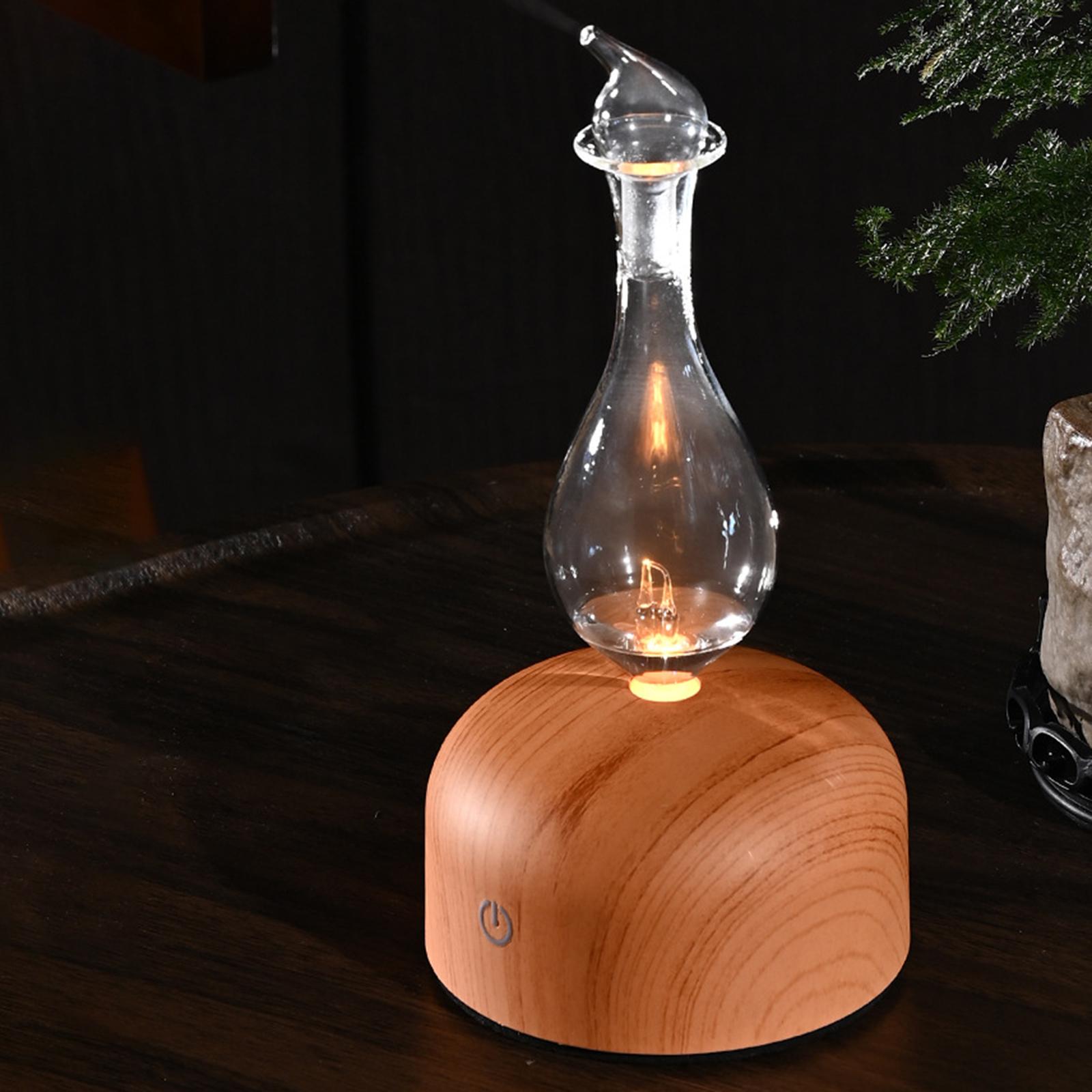 Miracle Shining Máy khuếch tán tinh dầu Bàn Máy làm ẩm không khí Trọng lượng nhẹ đèn ban đêm vân gỗ Máy tạo độ ẩm sương mù cho ký túc xá bé quà tặng phòng ngủ