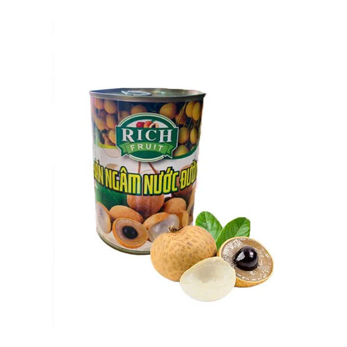 Nhãn Ngâm Nước Đường hiệu Rich Đóng Lon 565gr