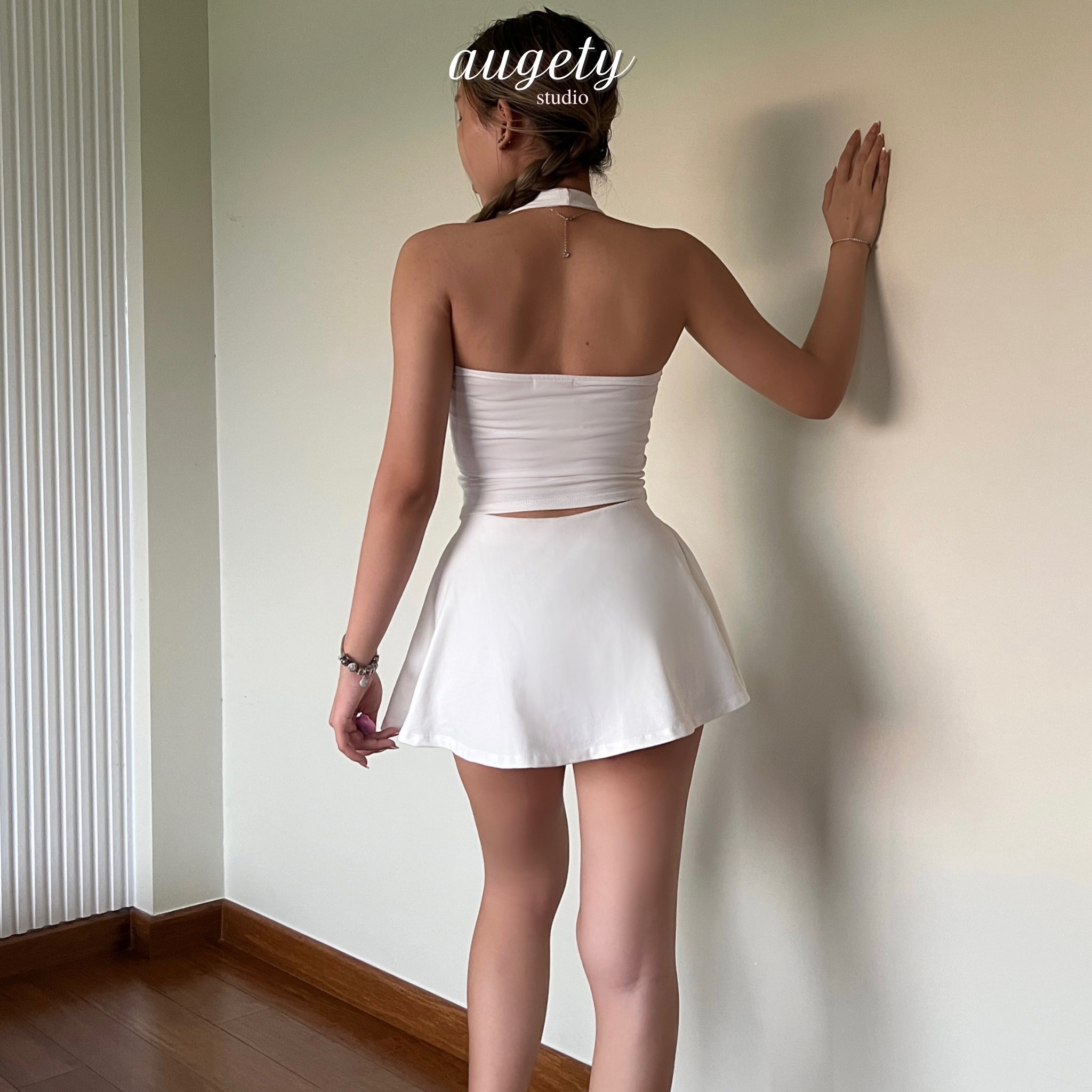 Chân váy tennis thun xoè, belle tennis skirt augety