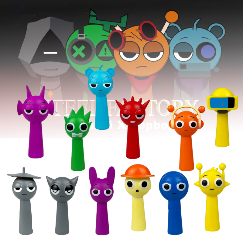 8cm Incredibox Sprunki Figure Game Deamond Dr Harrison Qurst Ornaments PVC Kawaii Model Collection Christmas Gift Toys for Kids