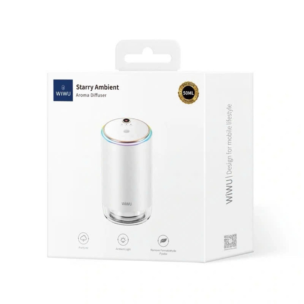 [Chính Hãng] Máy Khuếch Tán Tinh Dầu Ô Tô WIWU Starry Ambient Aroma Diffuser AR003 - Có Đèn Giá 675,000 Đồng*Miễn phí vận chuyển