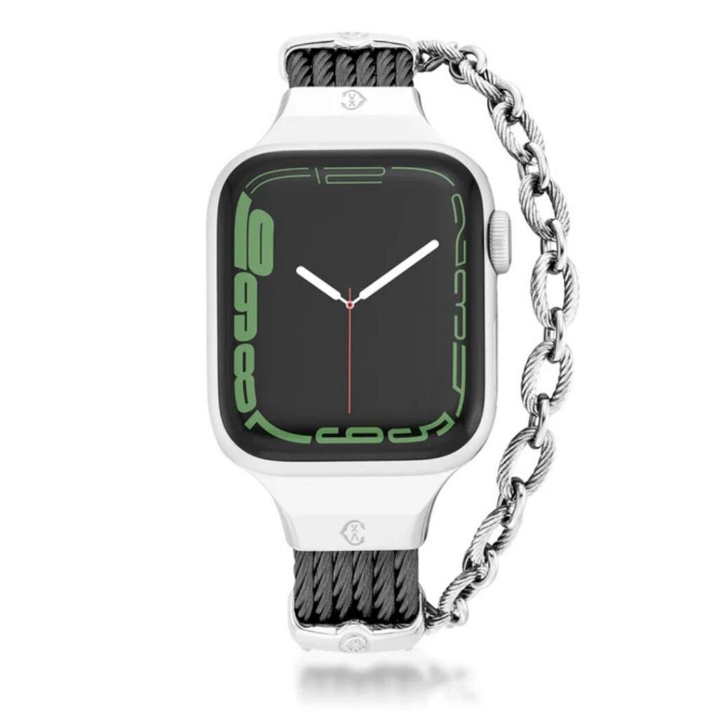CHARRIOL สายสแตนเลส ใช้สำหรับ Apple Watch รุ่น AW.565X.ST01 Black with Steel Décors St-Tropez Smart Cable 38-41mm ราคา 24,210 บาท*ส่งฟรี