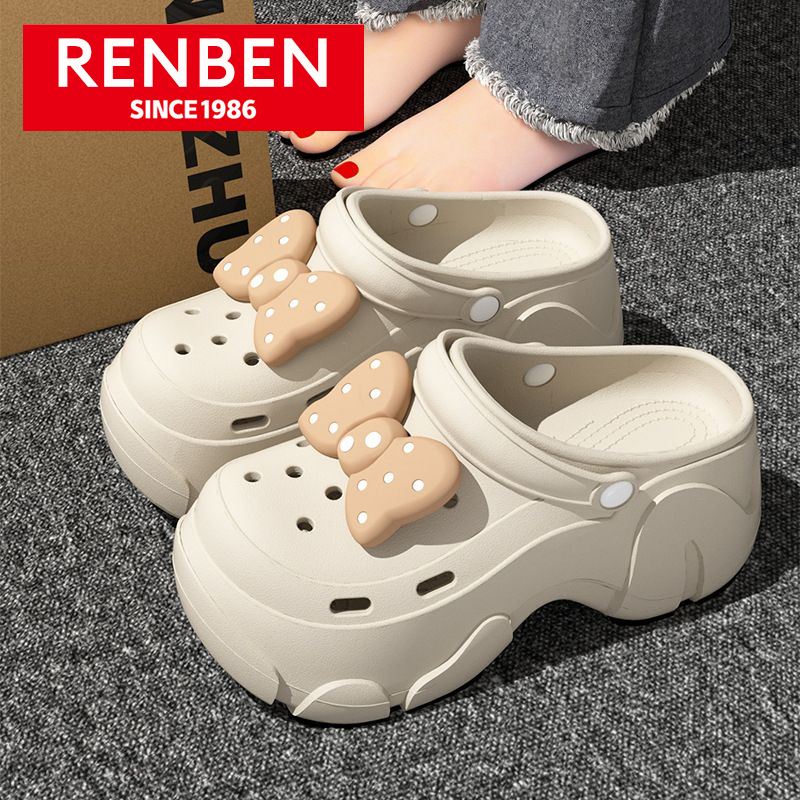  RENBEN nền tảng Chiều cao tăng Giày tổ ong ngoài trời mới chống trượt phong cách bãi biển Xăng đan đi biển 