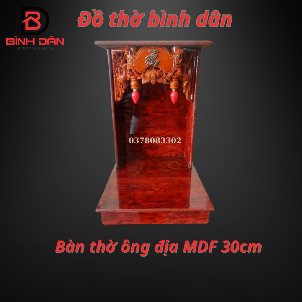Bàn thờ ông địa thầƞ Եài ván ép ngang 30cm