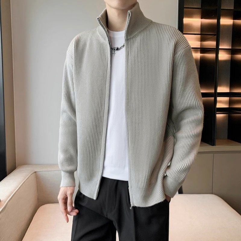 Men s Outerwear Sweater, Hong Kong Style, Japanese Style