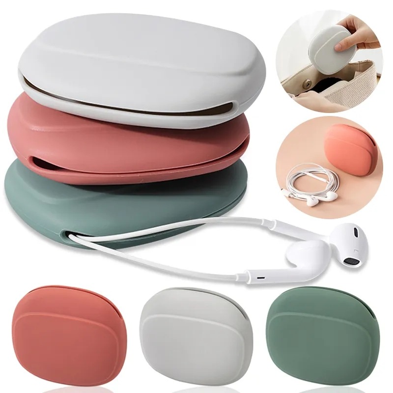 Cáp dữ liệu di động Tai nghe hộp lưu trữ U đĩa tổ chức container túi lưu trữ Silicon