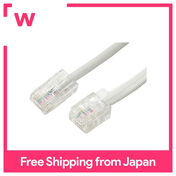 Audiophane RJ45-RJ11 cáp chuyển đổi 6 POS 4 lõi-8 Pos 8 lõi kết nối RJ11 6P4C nam-rj45 8P8C Nam Điện thoại Đầu nối cáp khoảng. 3M Trắng