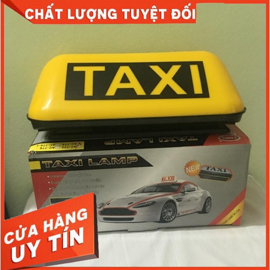 Mào taxi vàng - đế nam châm cỡ 35cm