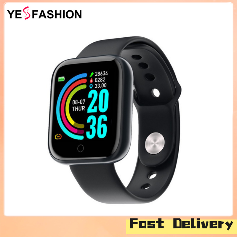 Yesfashion Store IN stock Y68 Smart Watch Fitness Watch With Blood Pressure Blood Oxygen Tracking Heart Rate Monitor Waterproof Smartwatch ราคา 92 บาท*ส่งฟรี