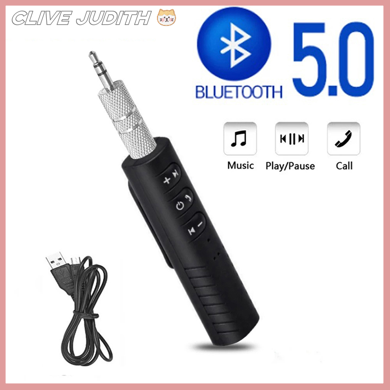CISWGE Wireless Bluetooth 5.0 Receiver Adapter 3.5mm Jack For Car Music