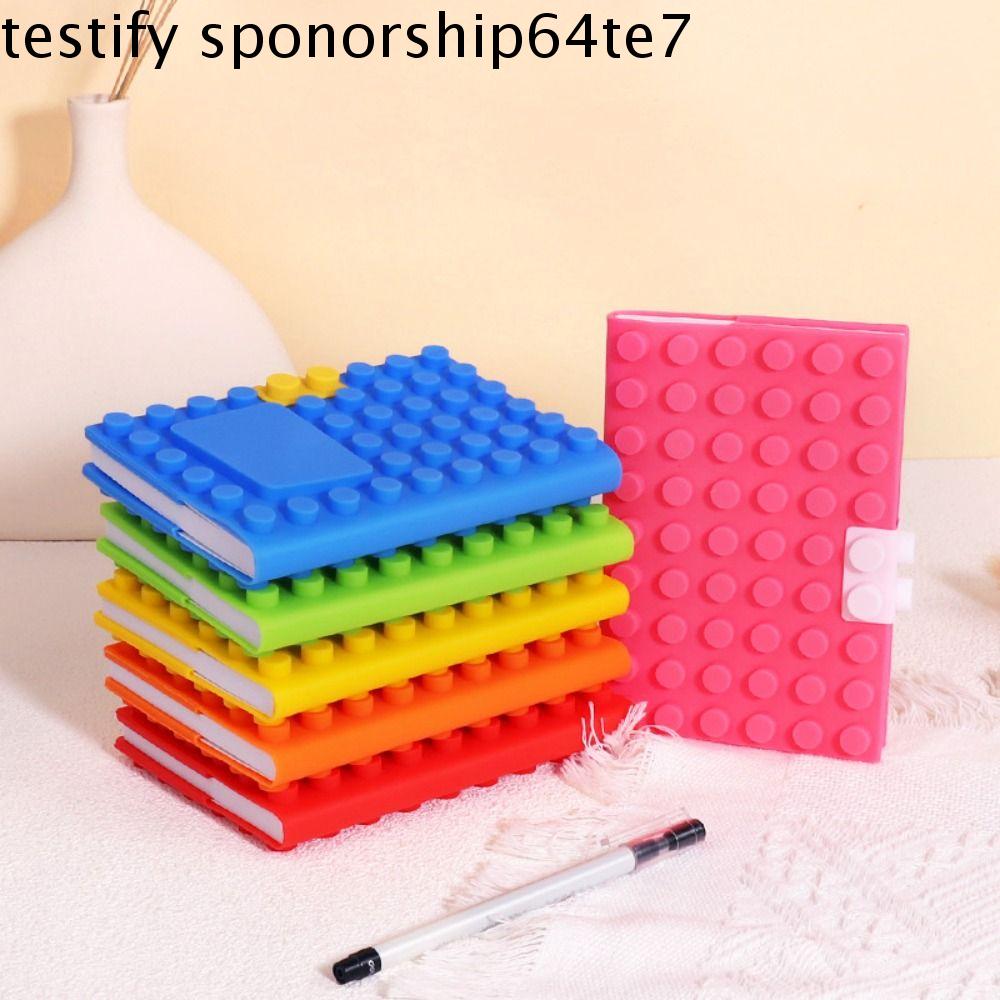TESTIFY Thiết kế lấy cảm hứng Sổ tay silicon Hài Hước 100 trang Sổ Tay Học sinh Quà Tặng văn phòng phẩm Phong cách Văn phòng phẩm khối xây dựng Sinh viên
