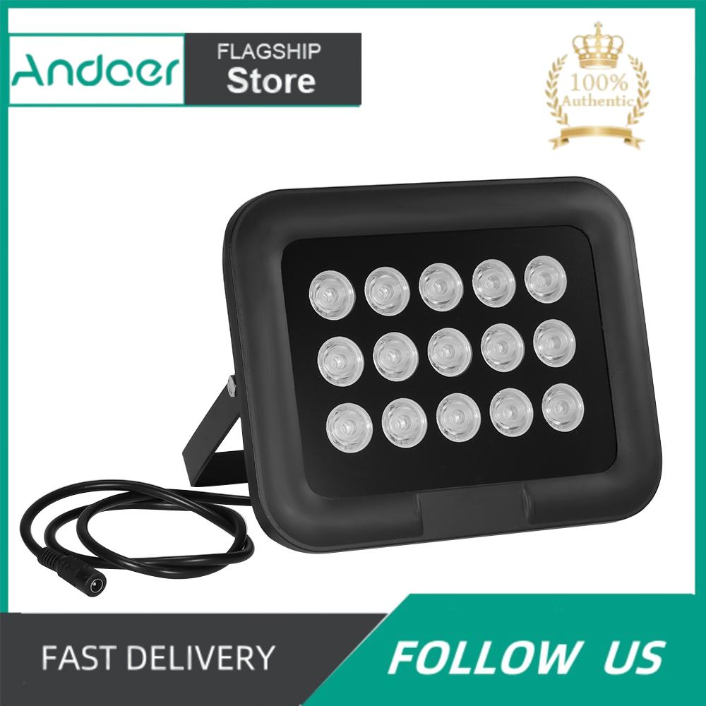 Andoer 15 chiếc Array IR LEDS Đèn chiếu sáng hồng ngoại Tầm nhìn ban đêm Góc rộng Tầm xa ngoài trời Chống nước cho Camera an ninh CCTV