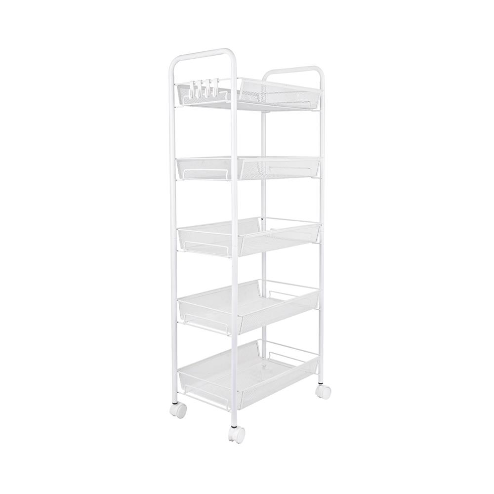 HomePro ชั้นวาง 5 ชั้น พร้อมขอแขวน มีล้อ STACKO IVY 45x26x106 ซม. สีขาว แบรนด์ STACKO ราคา 739 บาท*ส่งฟรี
