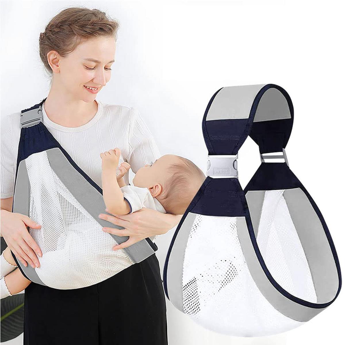 Baby Soft Carrier Ergonomic, Baby Sling Strap Adjustable, 3D Mesh Baby Carrier, Shoulder Straps