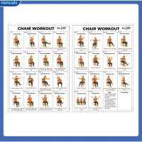 Seated Exercises Therapy Room Exercise Poster 2pcs Tai Chi Chair Exercise Posters for Seniors Beginners 10x8 Inch Frameless Fitness Schedule with Gentle Seated Poses for Flexibility Circulation