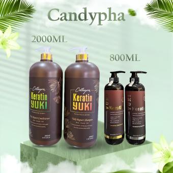 Cặp Dầu Gội Xả Collagen Keratin YUKI 2000ML | Giảm Rụng Tóc, Kích Mọc Tóc, Phục Hồi Tóc Hư Tổn | Hàng Chính Hãng