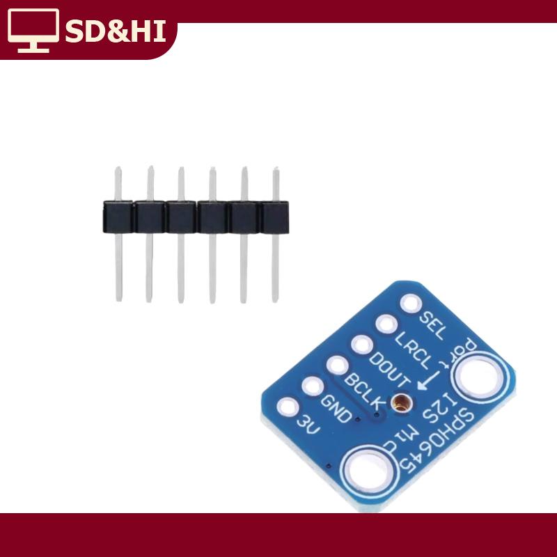 SD&HI SPH0645 I2S ไมโครโฟน MEMS 1ชุดโมดูลเซ็นเซอร์เสียงดิจิตอลปัจจัยรูปแบบขนาดเล็กสำหรับราสเบอร์รี่ Pi โครงการแบบโต้ตอบ ราคา 118 บาท*ส่งฟรี