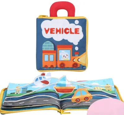 [SG] Baby Books Quiet Busy Book Soft toys Sensory Book Cloth Book Touch and Feel Fabric Activity for Babies and Toddlers