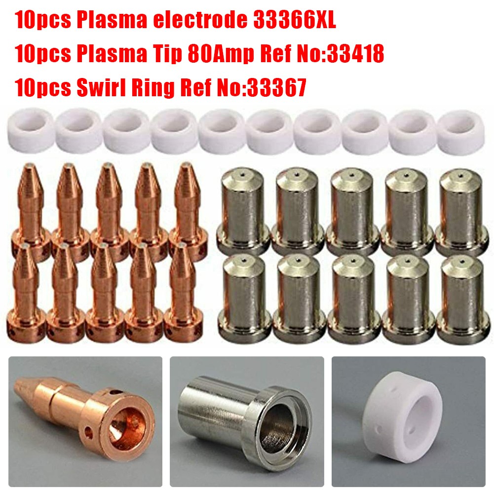 LIUMILAC Multi Purpose PT2327 Plasma Cutter Electrode Tip Nozzles 33366XL 33367 33418