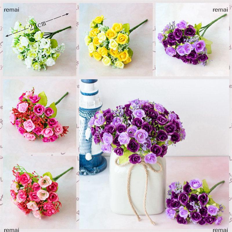 remai 21 Đầu Kim Cương Hoa Hồng 7 Ngã Ba Mùa Xuân Hoa Hồng Đám Cưới Nhỏ Trang Trí Nội Thất Nụ Hoa Nhân Tạo Hoa Nhựa Nhân Tạo Hoa