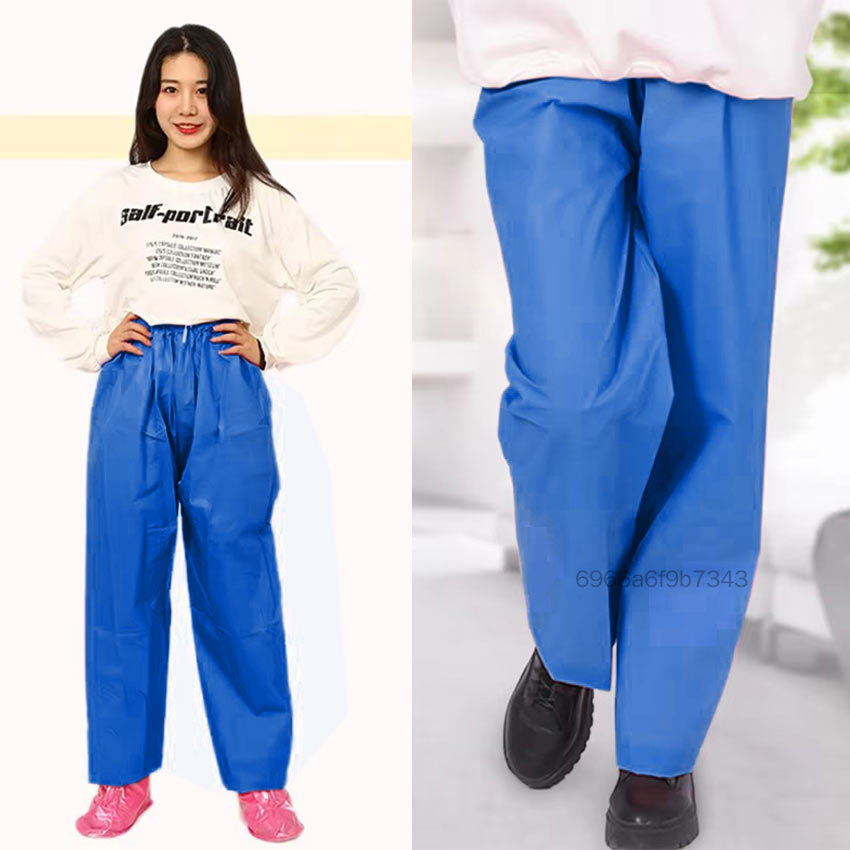 Quần đi mưa chống thấm nước - Unisex dày ngoài trời, dài không dùng một lần để đi bộ, cắm trại, du lịch
