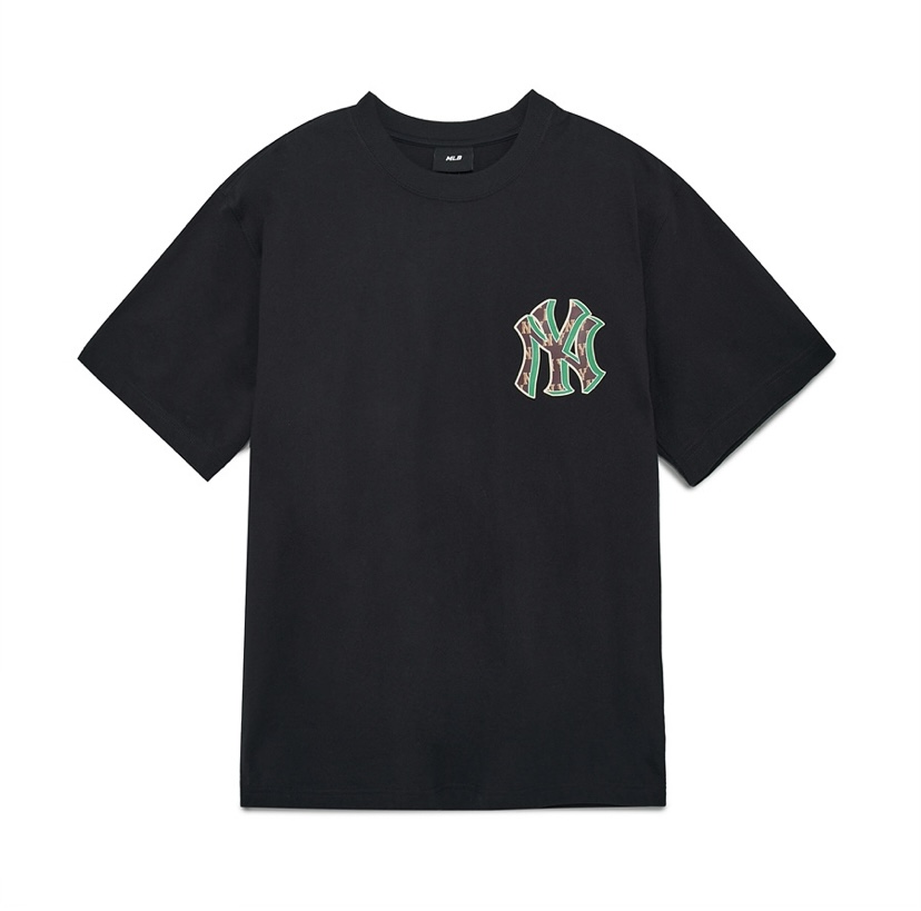 MLB NEW YORK YANKEES Checkerboard Cliping Logo Overfit T-Shirt (Green)