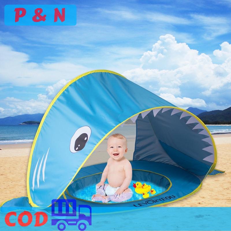 P&N Bãi biển lều cho trẻ em phim hoạt hình bãi biển chơi lều UV bảo vệ được xây dựng trong hồ bơi nhỏ di động mặt trời nơi trú ẩn có thể gập lại bé bên ngoài - Thương hiệu P&N Giá 285,860 Đồng*Miễn phí vận chuyển