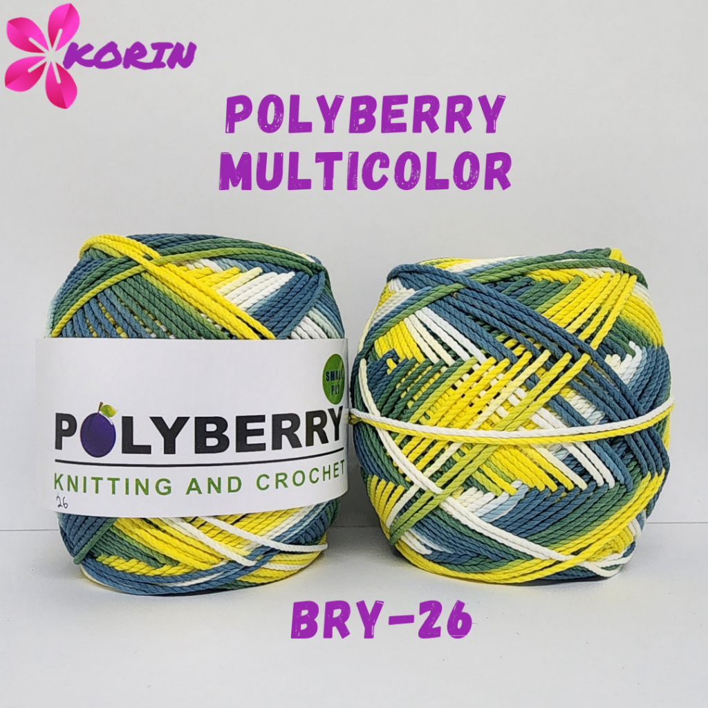 POLYBERRY MULTICOLOR KORIN/ BENANG RAJUT POLYESTER DOFF MULTICOLOR/ POLYESTER DOFF SEMBUR