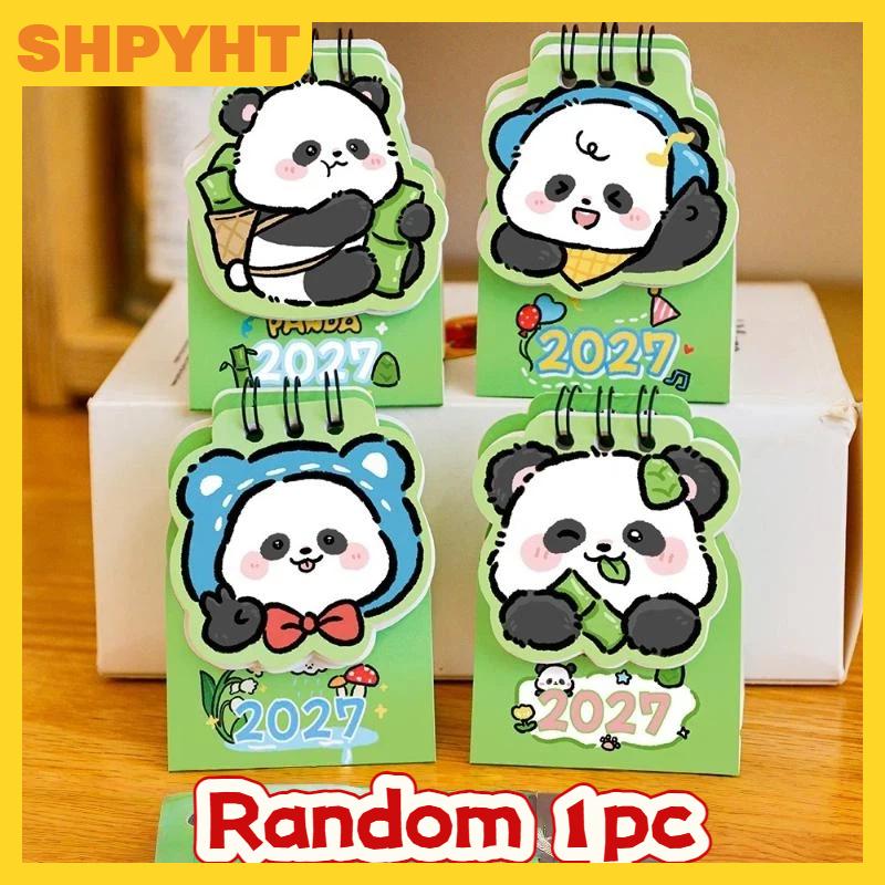 SHPYHT 2027 Mini Bàn lịch xách tay nhỏ đứng lịch không thấm nước bìa cho văn phòng nhà trường chuyến đi lập kế hoạch sử dụng