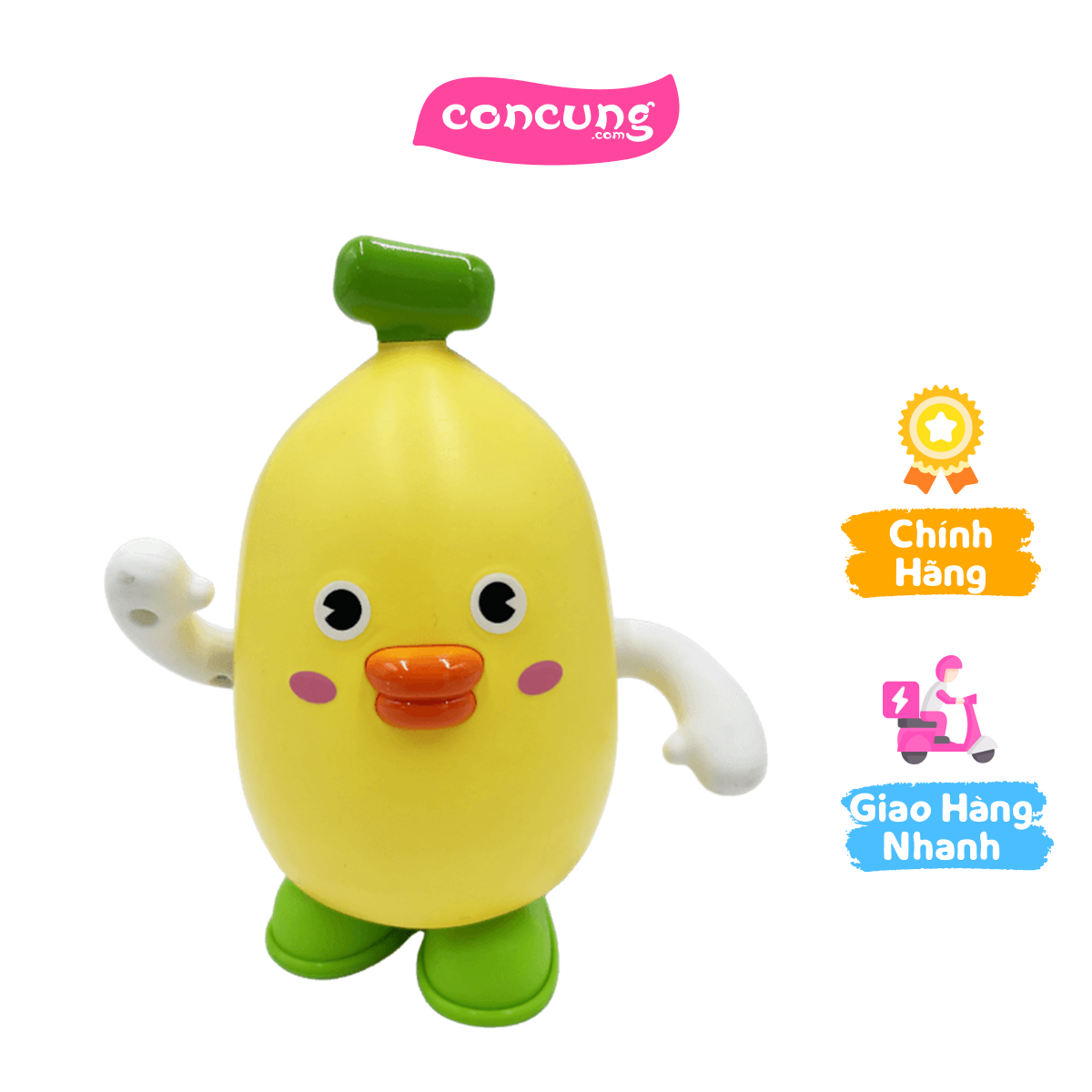 Chú vịt nhảy múa vui nhộn có nhạc đèn YN553581 C402 (Vàng)