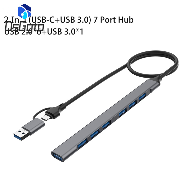 Bộ chuyển đổi đa cổng 4 Trong 1/7 Trong 1 USB C Dongle Với Cáp Mỏng Bộ chuyển đổi dữ liệu 5Gbps Hub USB tốc độ cao Cho Máy Tính Xách Tay Máy In