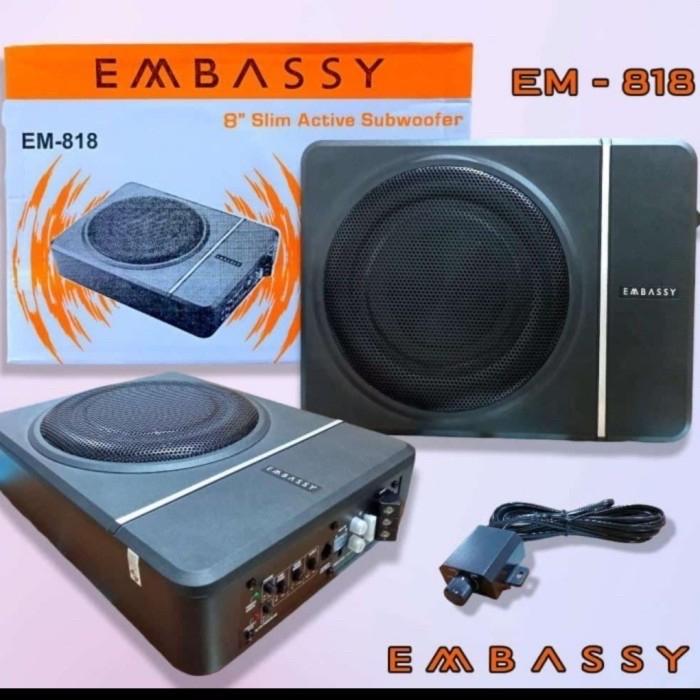 SUBWOOFER AKTIF 8INCH EMBASSY SUBWOOFER KOLONG JOK MOBIL - Elvoir Store Harga  1,235,000 Ringgit*Penghantaran Percuma