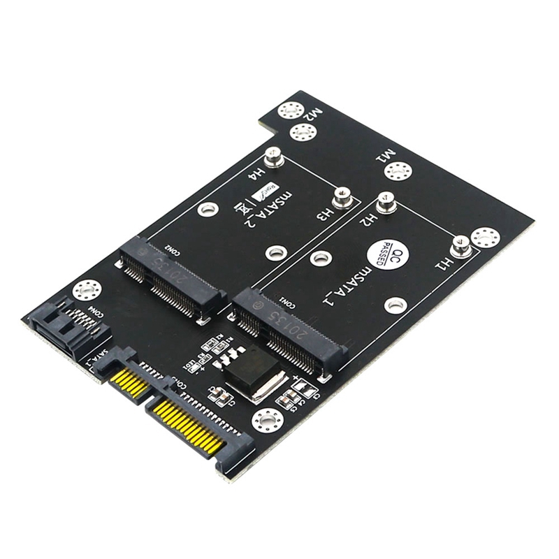 Card Adapter Card Dual MSATA SSD to Dual SATA3.0 6Gbps Converter Adapter